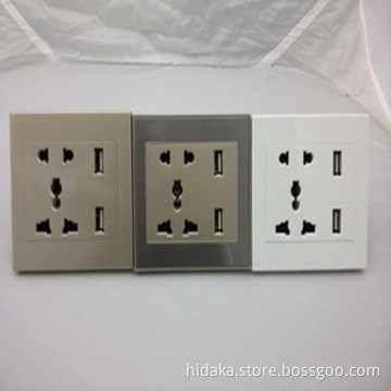 Factory Price 220V EUR Double USB Universal Wall Sockets